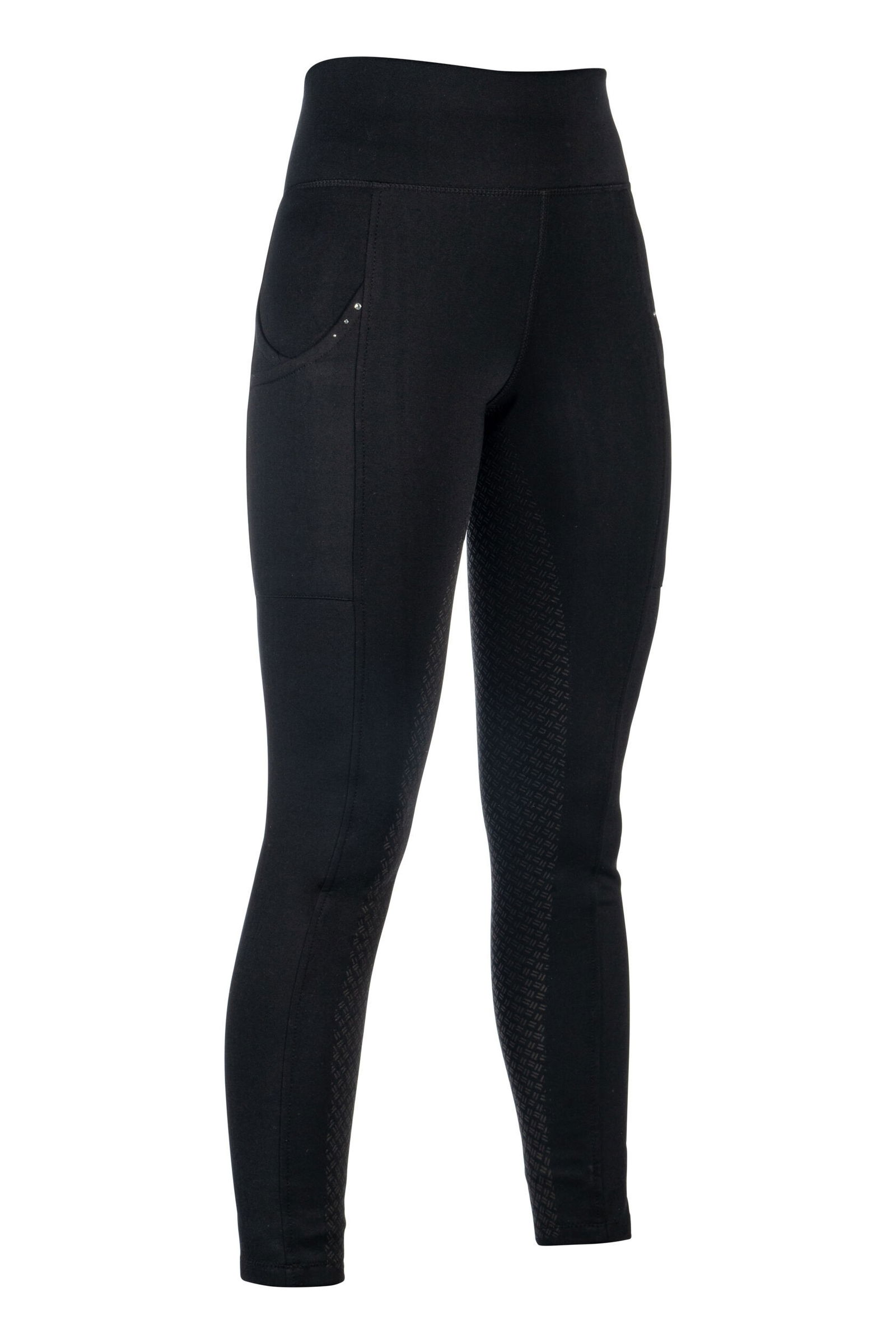 Leggins equitazione donna in tessuto a maglia con grip totale in silicone modello Cosy II - foto 2