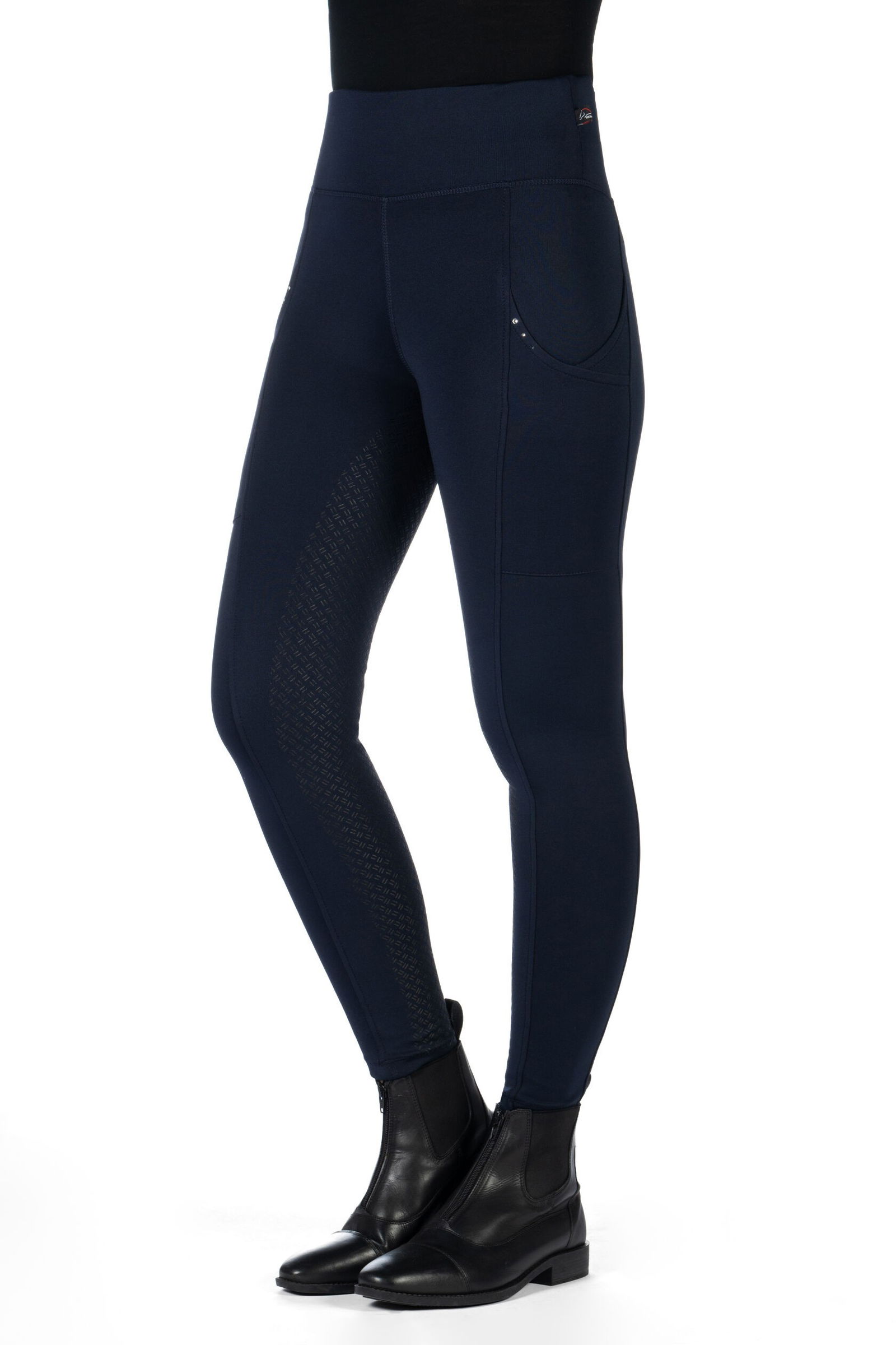 Leggins equitazione donna in tessuto a maglia con grip totale in silicone modello Cosy II - foto 5