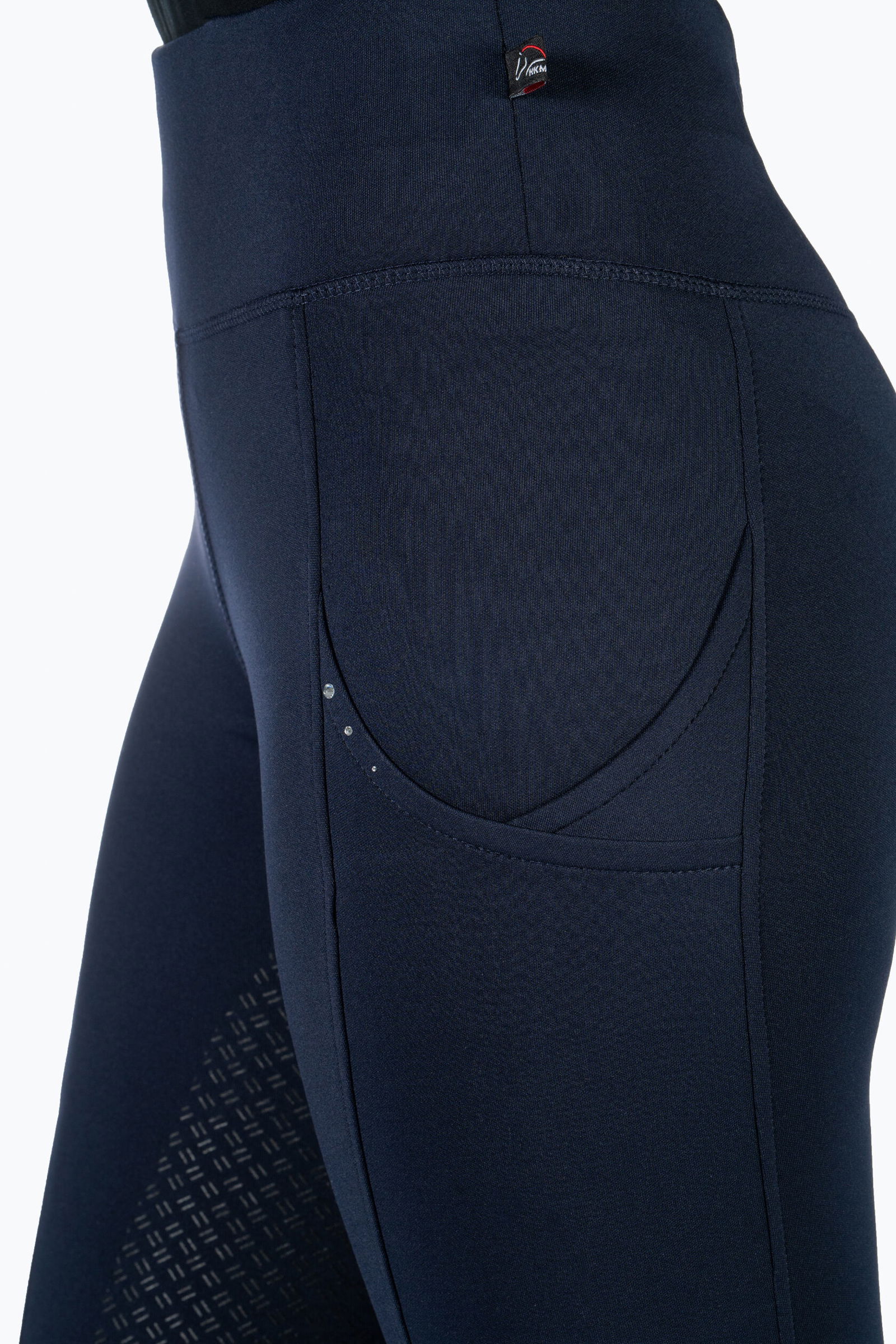 Leggins equitazione donna in tessuto a maglia con grip totale in silicone modello Cosy II - foto 8