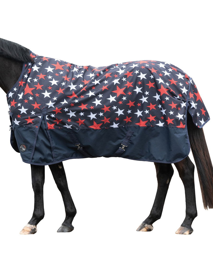 PROMOZIONE Coperta da paddock per cavalli modello Norwich tessuto esterno 600 denari e imbottitura 300 g 155 CM ROSA/NERO - foto 6