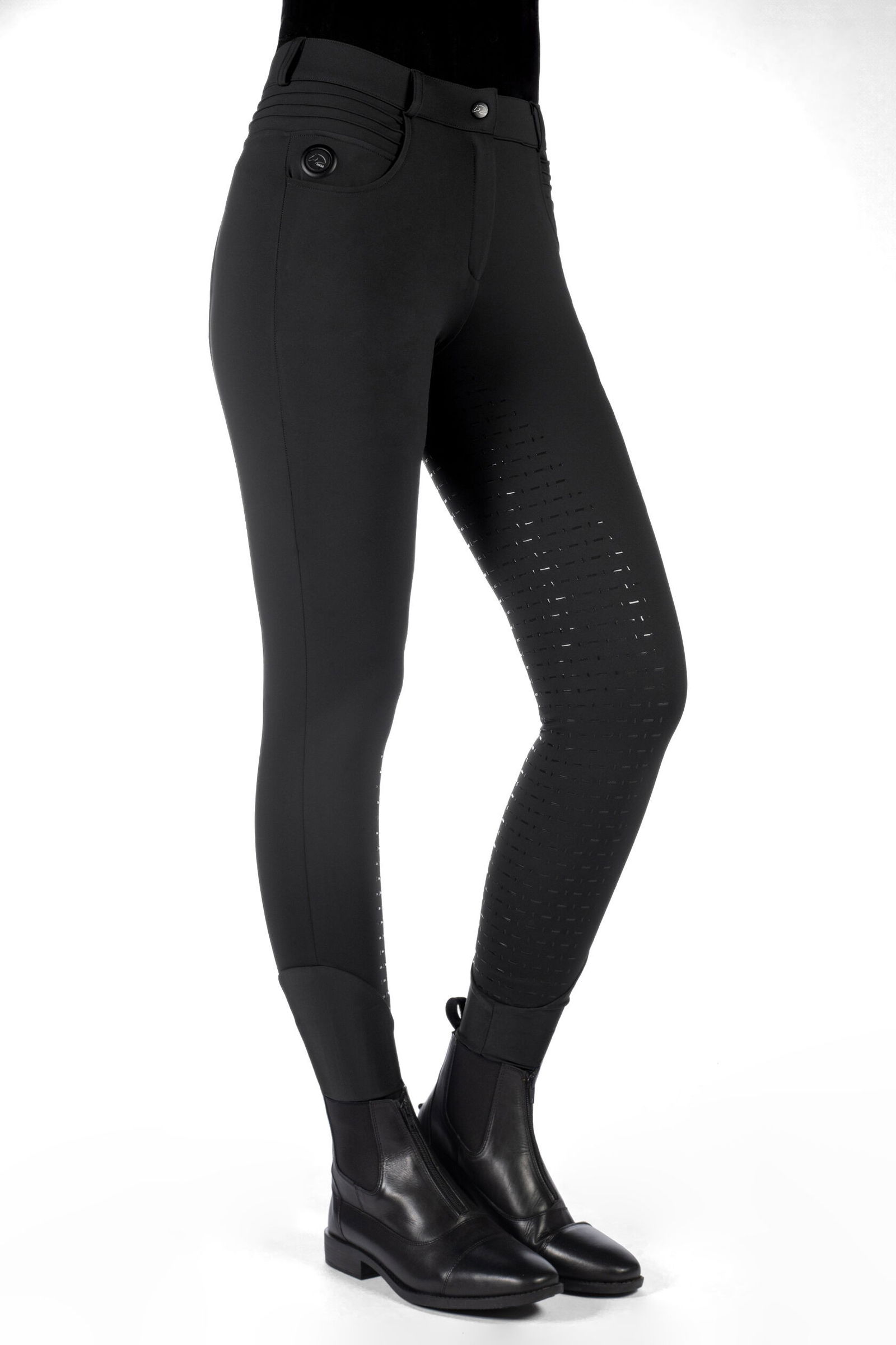 PROMOZIONE Heating pantalone donna per equitazione autoriscaldante con batteria modello comfort style NERO 36 IT - foto 10