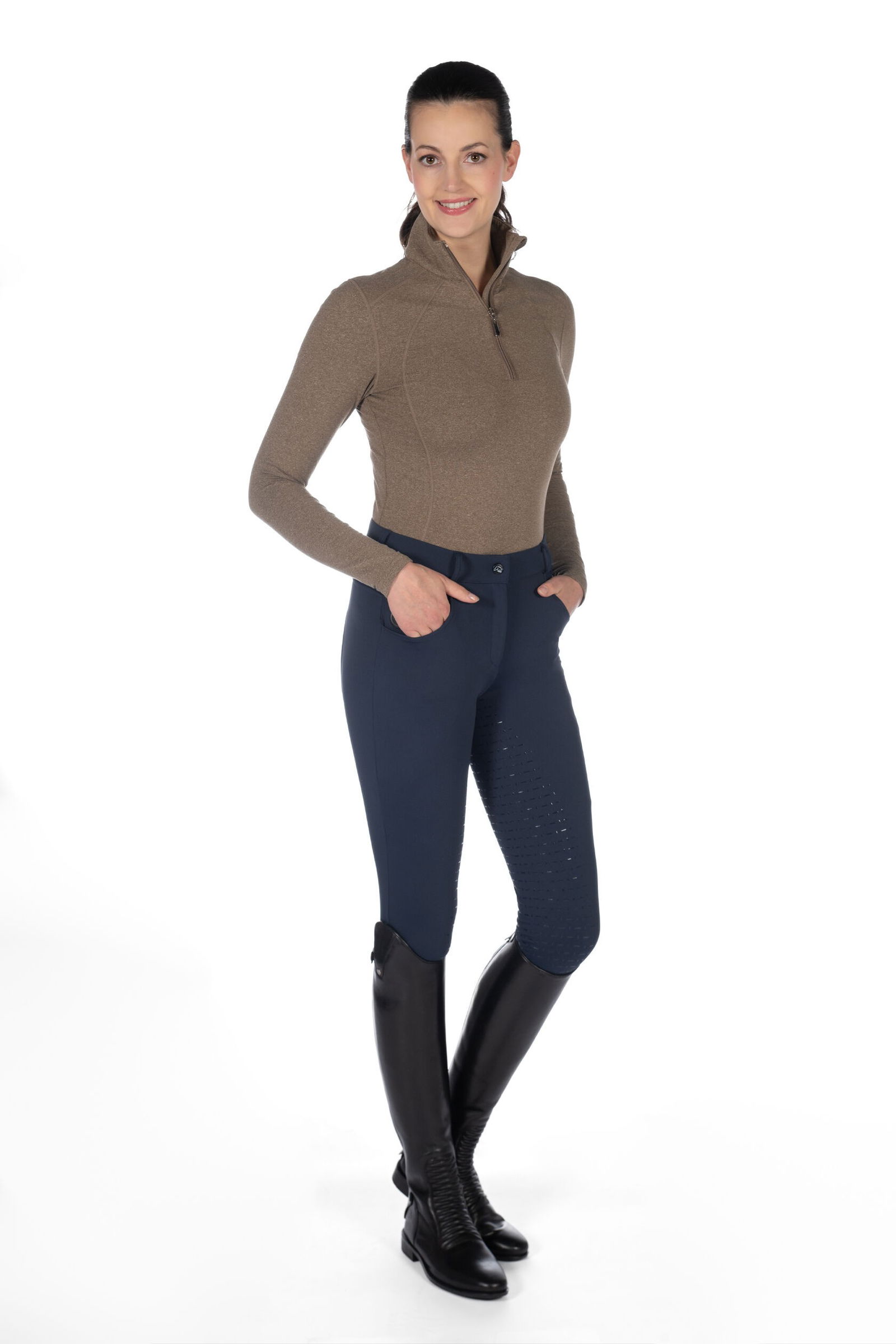 PROMOZIONE Heating pantalone donna per equitazione autoriscaldante con batteria modello comfort style NERO 36 IT - foto 7