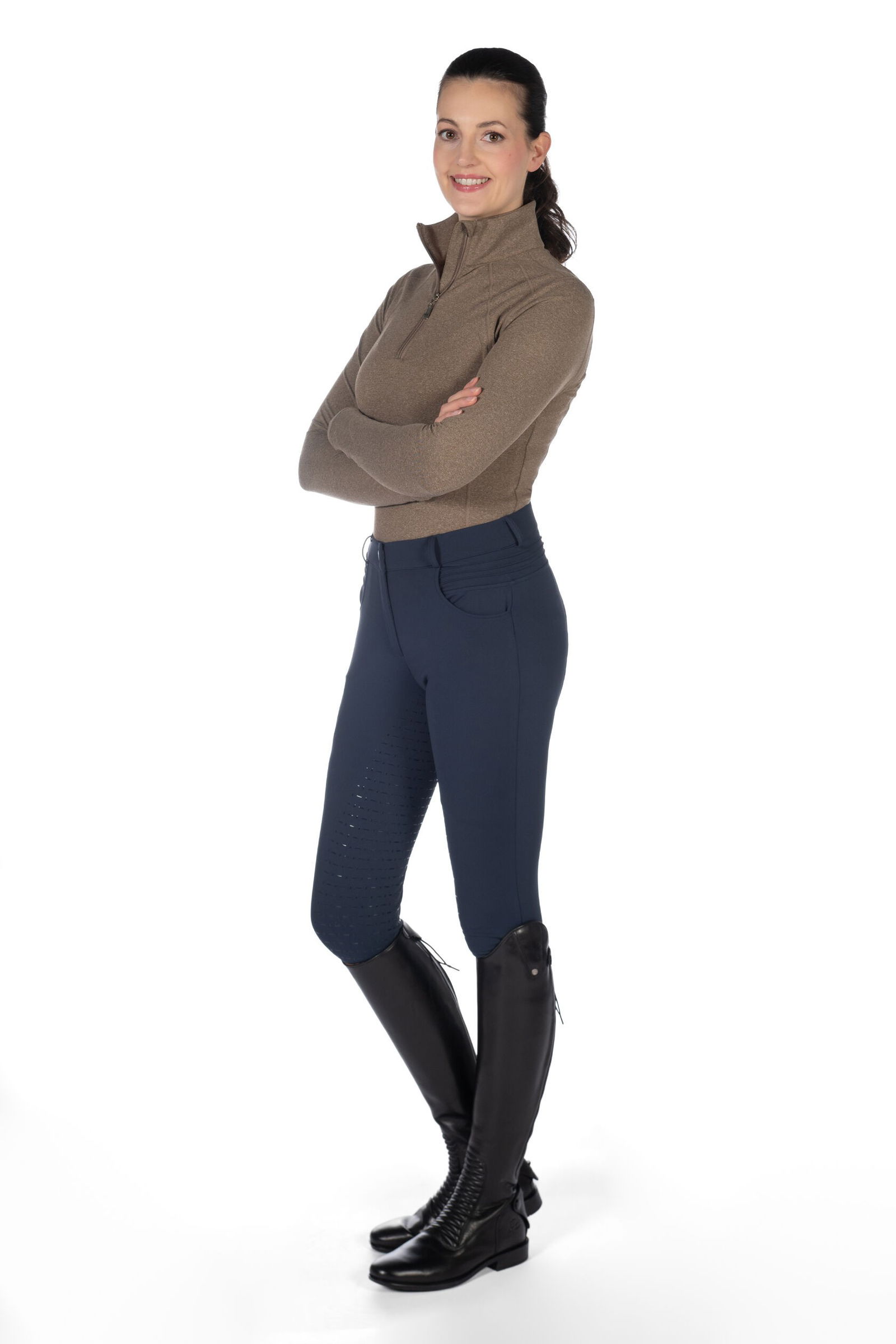 PROMOZIONE Heating pantalone donna per equitazione autoriscaldante con batteria modello comfort style NERO 36 IT - foto 8