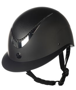 Casco equitazione con rotella modello Alarion con dettagli carbonio omologato