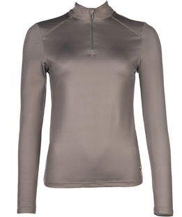 Maglietta tecnica da donna per equitazione modello Summer Milano II con zip sul colletto