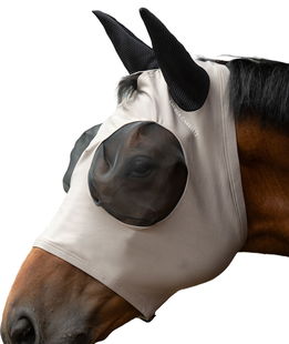 Maschera antimosche per cavalli modello Amalfi con orecchie in rete traspirante