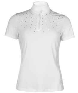 Maglia donna da concorso modello Skadi con inserto in rete e decoro cristalli