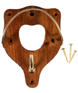 Portabriglie in legno e ottone da appendere 