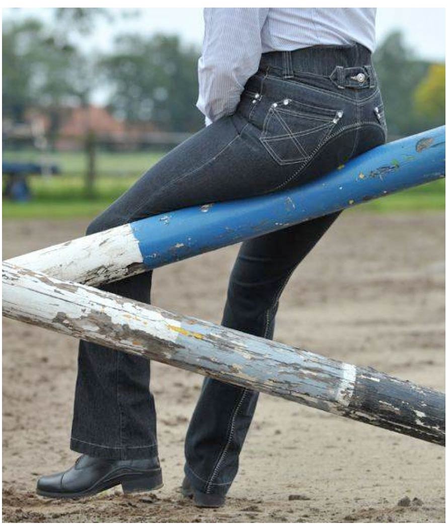 Pantaloni equitazione a vita alta da donna traspiranti con rinforzi interno alla gamba modello Jodhpur Miss Blink - foto 5