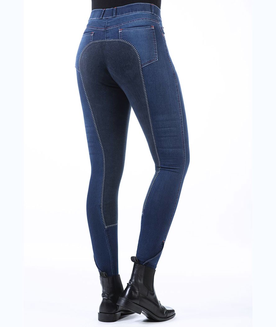 PROMOZIONE Pantaloni in jeans da equitazione per donna con rinforzo modello Summer Denim 50 - foto 1