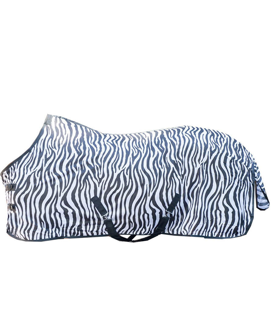 Coperta in rete antimosche con cinghie e sottocoda modello Zebra