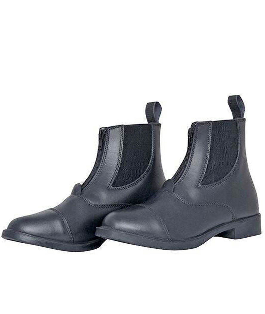 Stivaletti unisex Jodhpur in cuoio bovino per equitazione con inserto elastico e cerniera