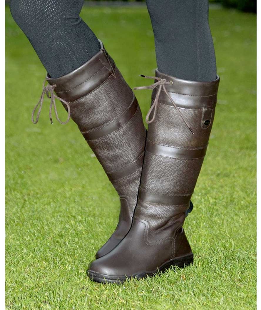 Stivali invernali da equitazione in cuoio grasso per adulti modello fashion Belmond Winter Membran - foto 4