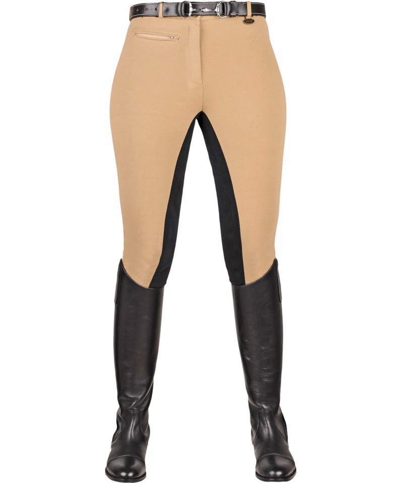 PROMOZIONE Pantaloni equitazione Donna con rinforzo scamosciato modello Stretchy NERO/NERO TG 38 - foto 1