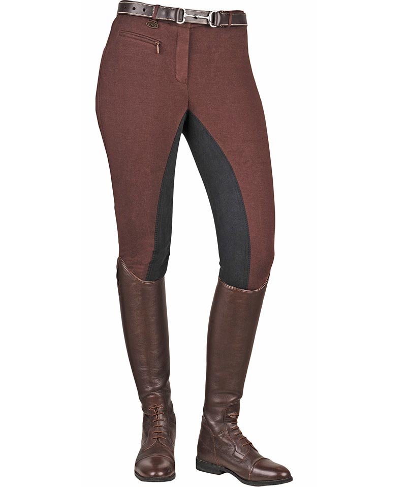 PROMOZIONE Pantaloni equitazione Donna con rinforzo scamosciato modello Stretchy NERO/NERO TG 38 - foto 3