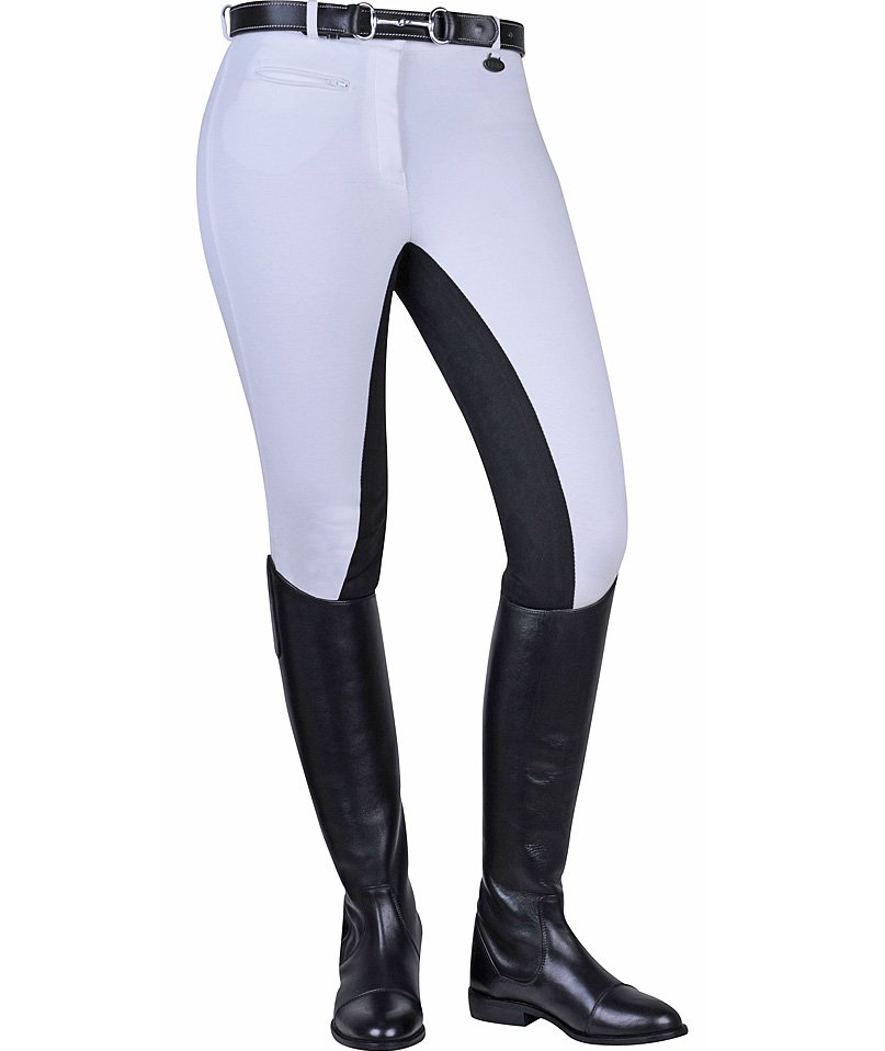 PROMOZIONE Pantaloni equitazione Donna con rinforzo scamosciato modello Stretchy NERO/NERO TG 38 - foto 4