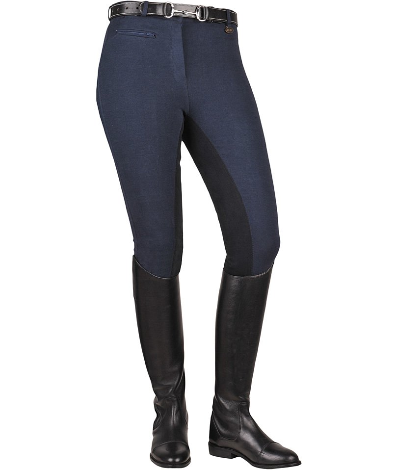 PROMOZIONE Pantaloni equitazione Donna con rinforzo scamosciato modello Stretchy NERO/NERO TG 38 - foto 5