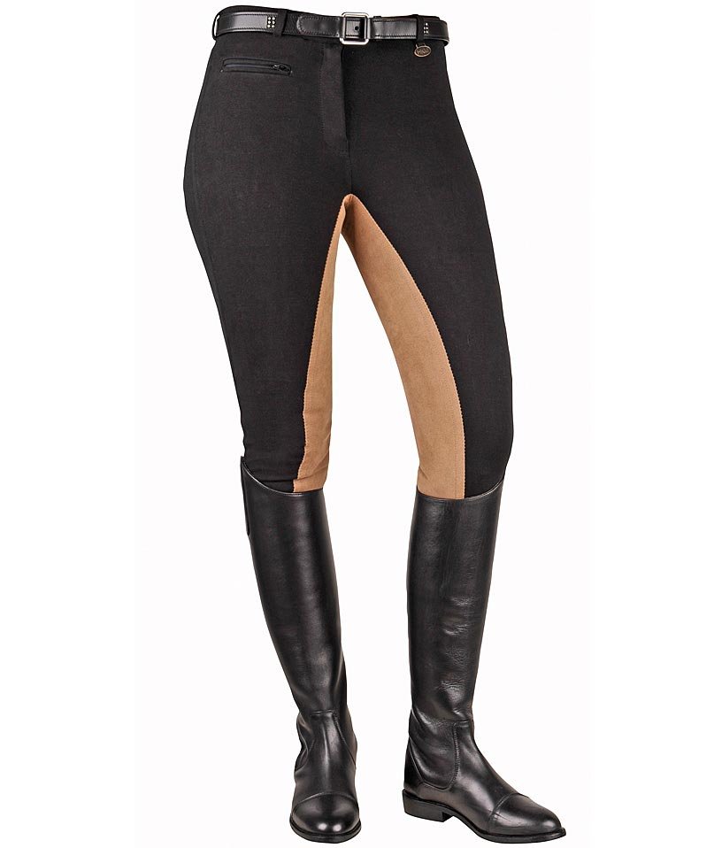 PROMOZIONE Pantaloni equitazione Donna con rinforzo scamosciato modello Stretchy NERO/NERO TG 38 - foto 6