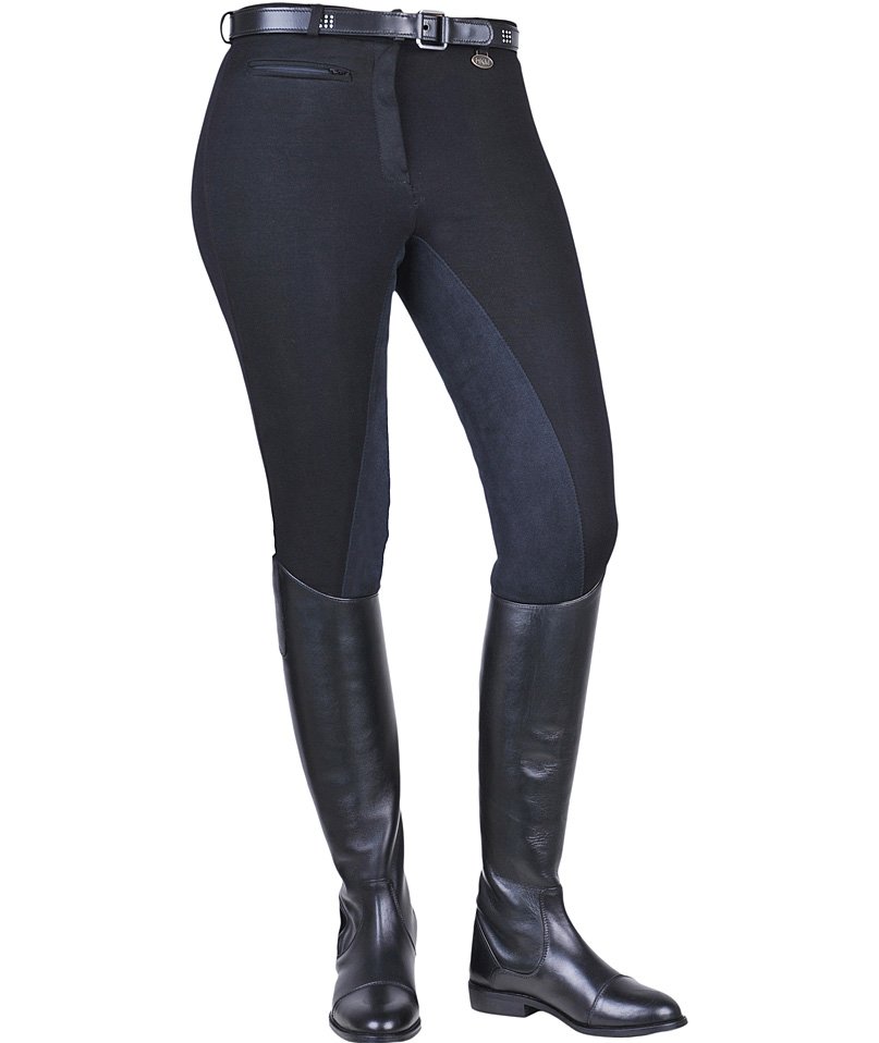 PROMOZIONE Pantaloni equitazione Donna con rinforzo scamosciato modello Stretchy NERO/NERO TG 38 - foto 7