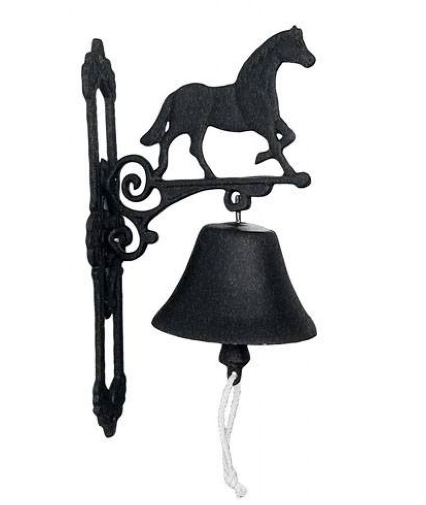 Campana in ghisa grande soggetto cavallo