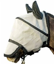 Maschera antimosche antistrappo per cavalli con copriorecchie