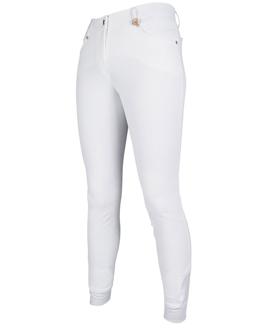 Pantaloni da equitazione donna con silicone alle ginocchia e gambale elastico modello LG Basic - foto 1