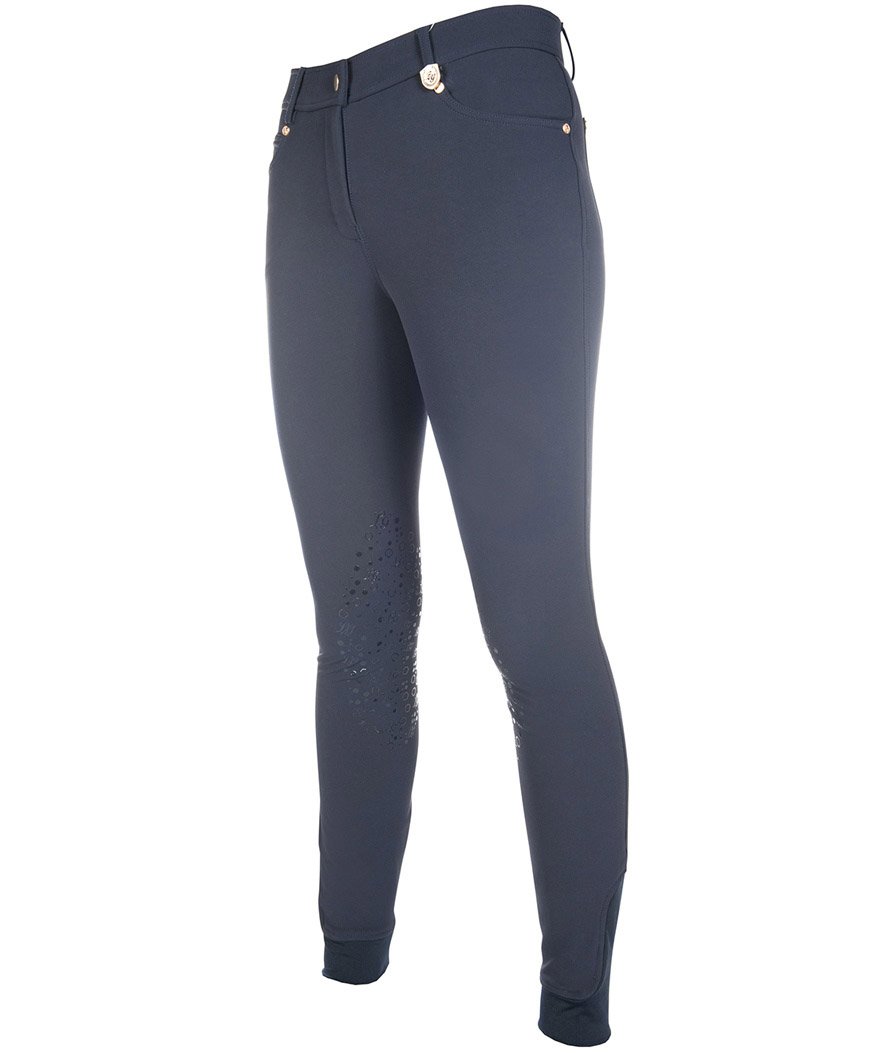 Pantaloni da equitazione donna con silicone alle ginocchia e gambale elastico modello LG Basic - foto 2