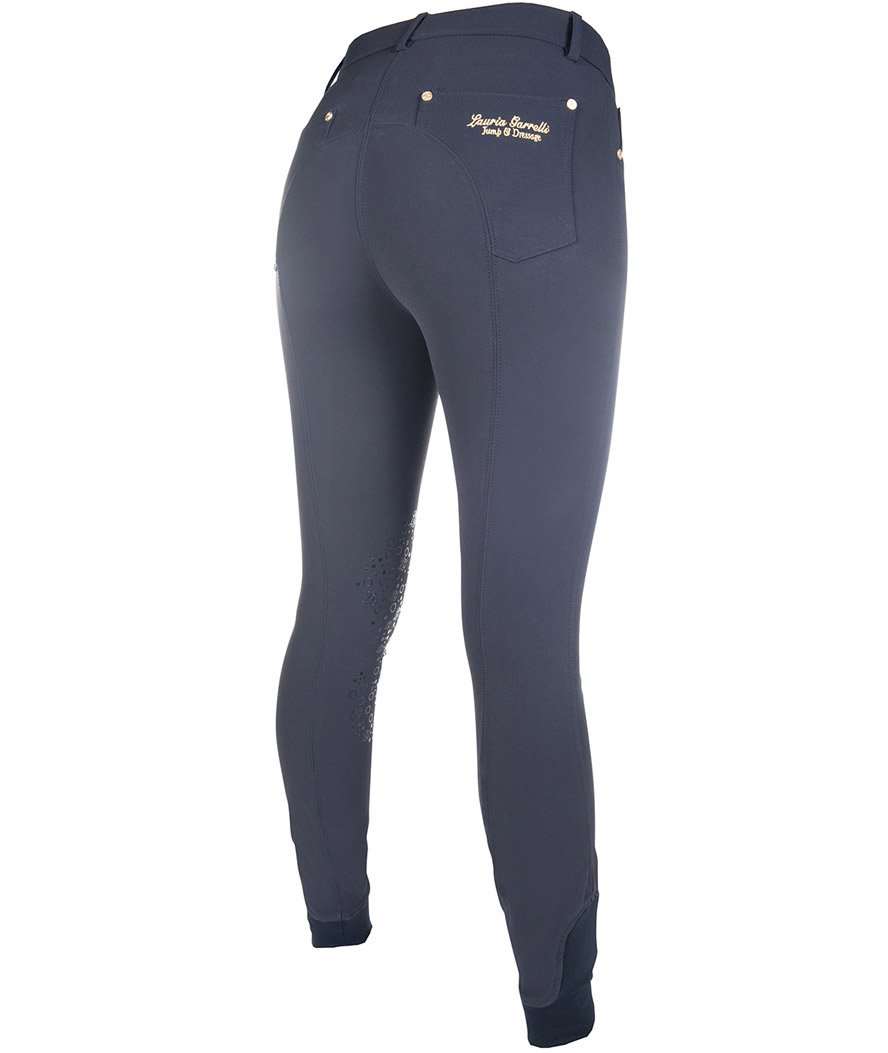 Pantaloni da equitazione donna con silicone alle ginocchia e gambale elastico modello LG Basic - foto 3