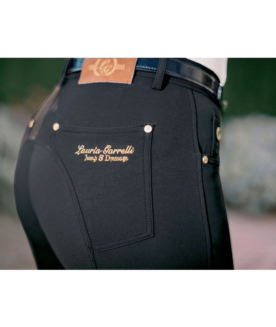 Pantaloni da equitazione donna con silicone alle ginocchia e gambale elastico modello LG Basic - foto 4