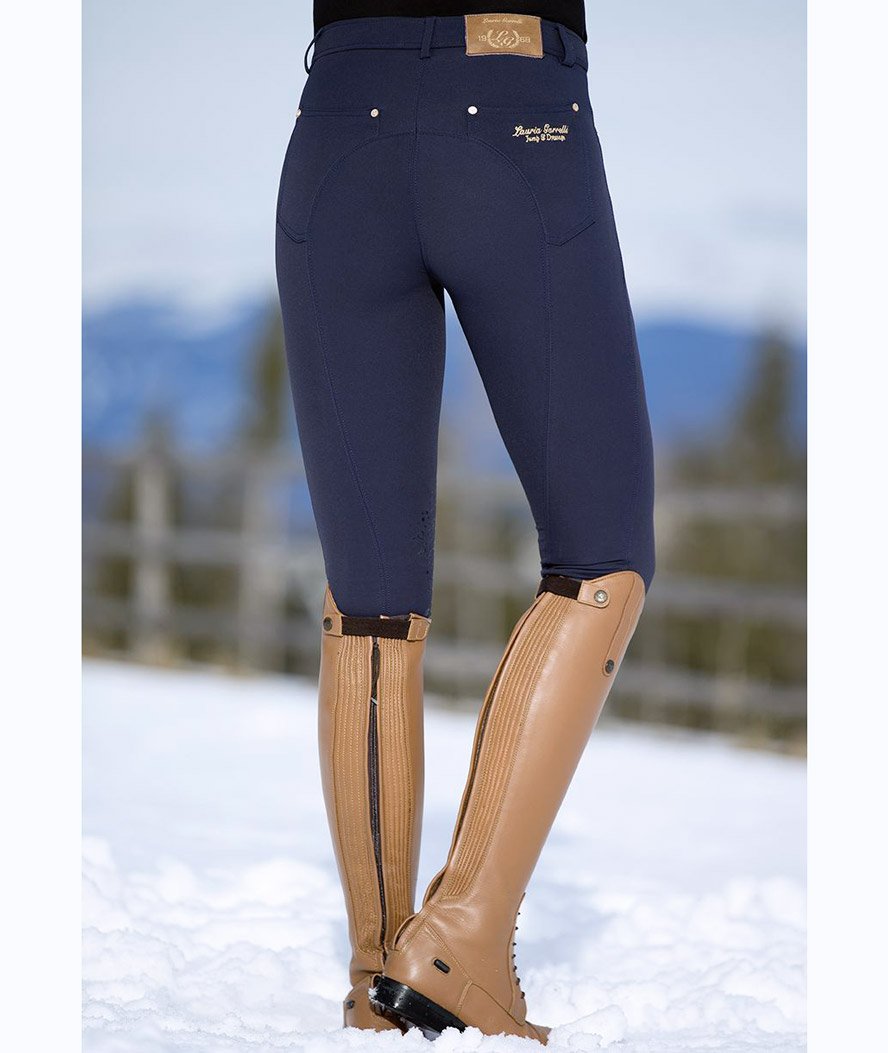 Pantaloni da equitazione donna con silicone alle ginocchia e gambale elastico modello LG Basic - foto 8