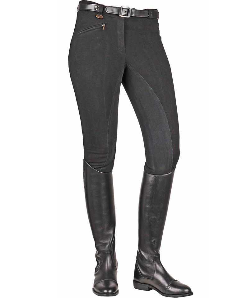 Pantaloni equitazione rinforzati al 3/4 con camoscio da Donna modello Penny - foto 4