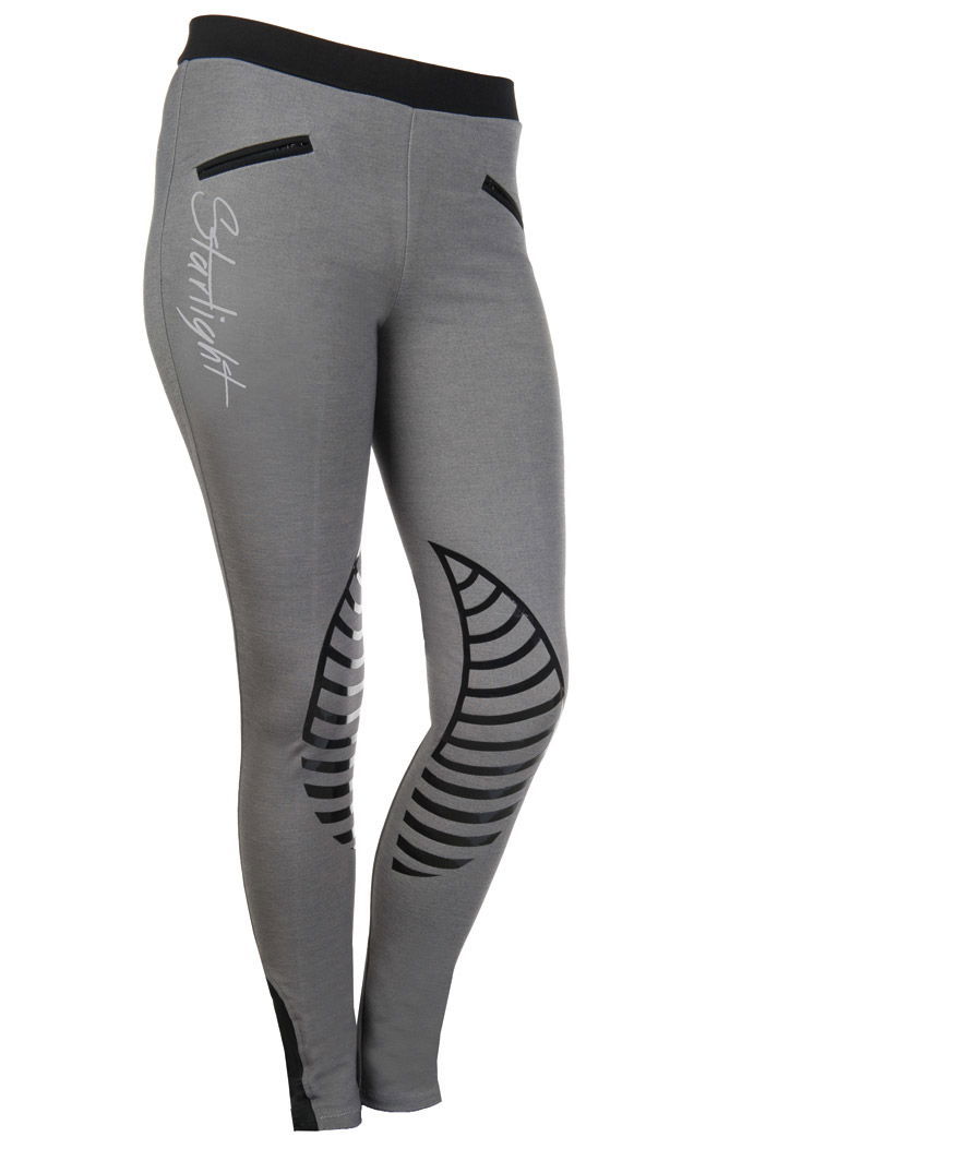 Leggings Equitazione per bambino con inserto in silicone al ginocchio modello StarLight