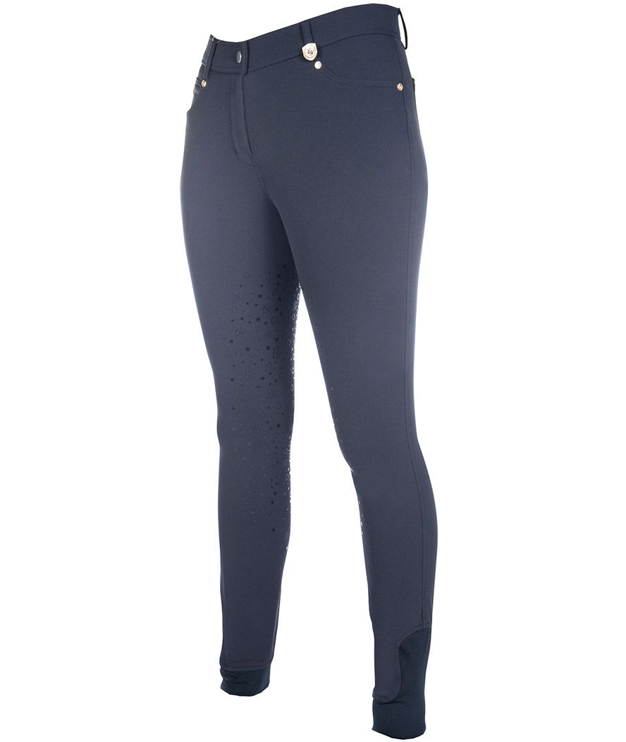 Pantaloni equitazione donna rinforzo in silicone e tessuto traspirante - foto 2