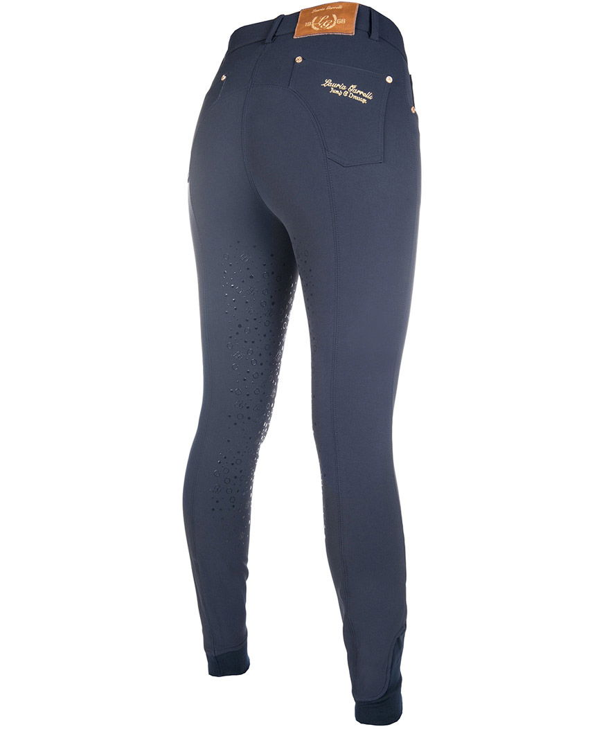 Pantaloni equitazione donna rinforzo in silicone e tessuto traspirante - foto 3