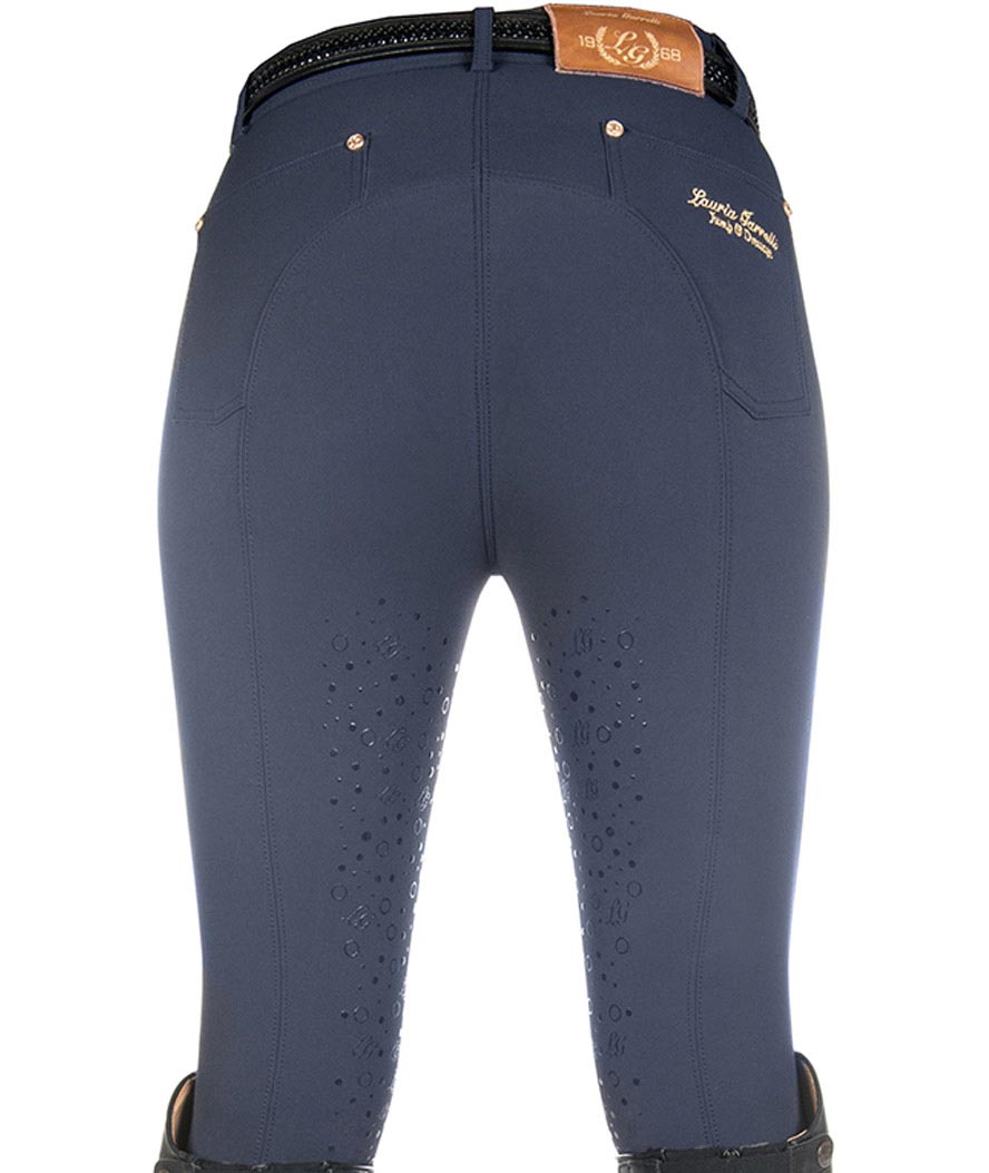 Pantaloni equitazione donna rinforzo in silicone e tessuto traspirante - foto 4