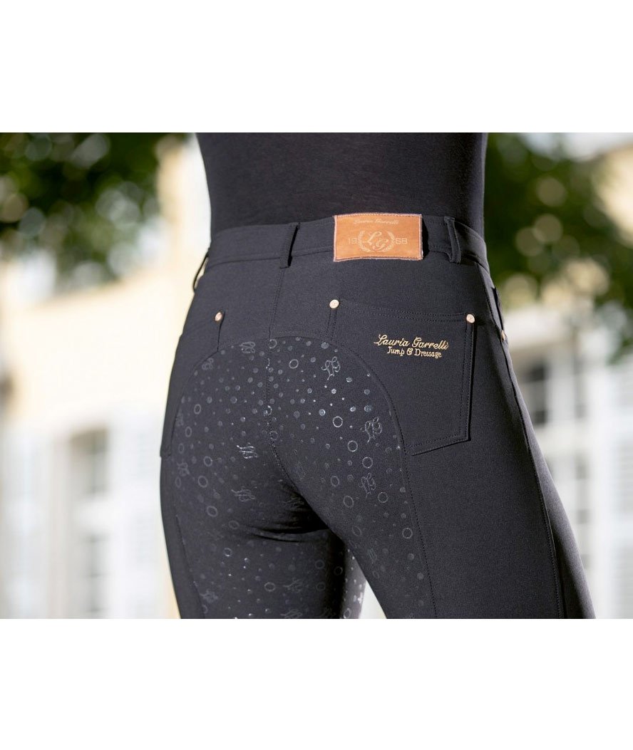 Pantaloni equitazione donna rinforzo in silicone e tessuto traspirante - foto 8