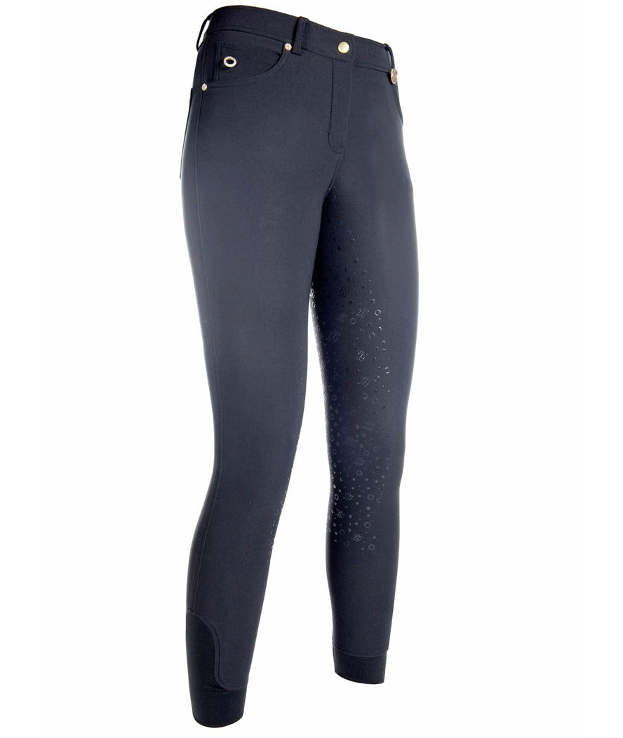 Pantaloni equitazione donna rinforzo in silicone e tessuto traspirante - foto 9