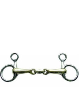 Morso in acciaio inox 16 mm con olivetta centrale e anelli da 40 mm