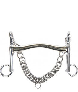 Morso filetto baby acciaio inox in Argentan 16 mm con aste da 7 cm