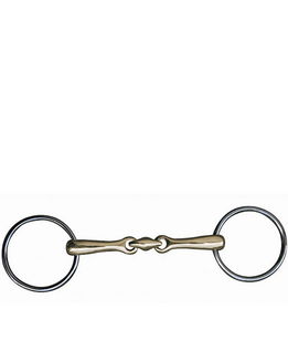 Morso in acciaio inossidabile con oliva centrale 14 mm anelli 55 mm