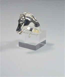 Anello argento testa cavallo