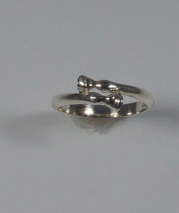 Anello doppio zoccolino argento