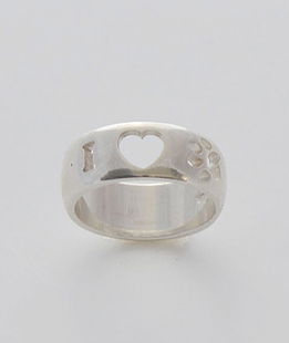 Anello a fascia argento I love orma