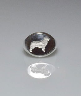 Anello Chevalier argento sagoma Leonberger