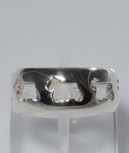 Anello fedina Scottish traforati in argento 925