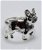 Anello Bull francese intero 3D in argento titolo 925