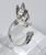 Anello testa Boston 3D e zampe cesellata a mano su scultura in argento 925