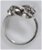 Anello testa 3D contrarier con occhi di Diamanti neri naturali Greyhound-Piccolo levriere italiano-Whippet-Galgo in argento 925