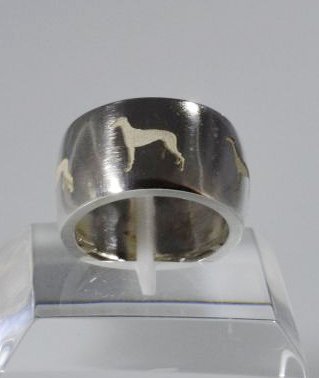 Anello fascia nuova Greyhound in argento 925