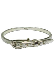 Bracciale rigido raffigurante una cintura stile western in argento massiccio 925